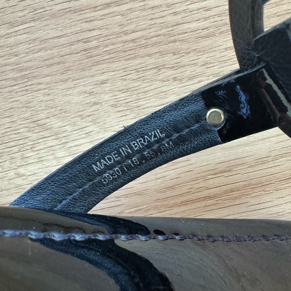 TORY BURCH millar Sandals In Black Patent Leather Size 8 - Picture 5 of 15